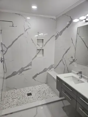 Restrooms — Home Renovation & Remodeling Services project by Revolution Construction Inc.