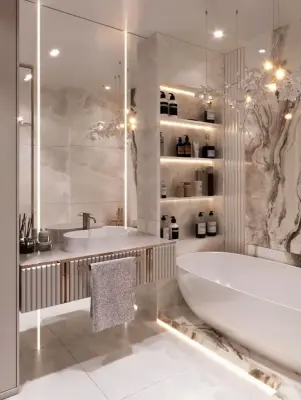 Restroom Renovation by Goldenline Remodeling