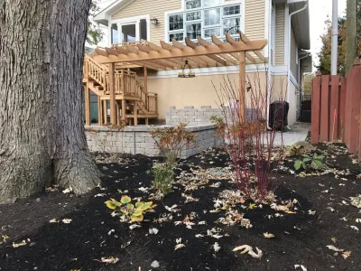 Outdoor Kitchen, Deck & Stairs — Landscape Design project by Heath Outdoor