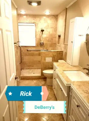 Restroom renovation — Home Renovation & Remodeling Services project by Rick DeBerry's Flooring And Remodeling