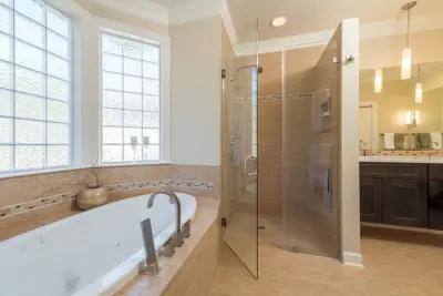 Bathroom Renovation - Tiled Shower and Tub Enclosure by First Choice Home Remodeling