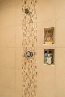 Curbless Shower Bathroom Renovation by First Choice Home Remodeling