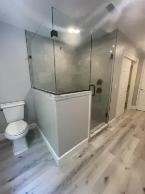 Custom Enclosure Bathroom Renovation by Ovation Restoration