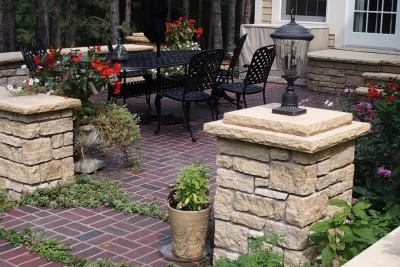 Arched Natural Stone Wall — Landscape Design project by Hilscher Design And Ecology