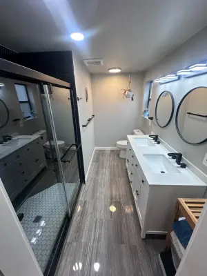 Restroom Remodeling — Home Renovation & Remodeling Services project by Finish Line Home Services LLC