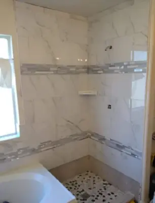 Restroom Tile Installation Initiative — Home Renovation & Remodeling Services project by ONI Remodeling