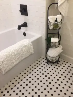 Monochrome Bathroom Makeover — Home Renovation & Remodeling Services project by Creations By Compass