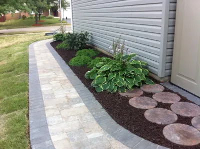 Paver Patio with Fire Pit and Terraced Plantings — Landscape Design project by Hively Landscaping Inc. in Bolingbrook