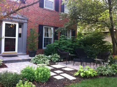 Paver Front Walk and Sitting Area — Landscape Design project by Hively Landscaping Inc. in Naperville