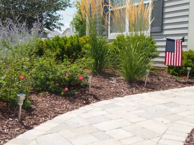 Paver Walk along Drive and Plantings — Landscape Design project by Hively Landscaping Inc. in Plainfield