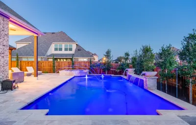 Allen Formal Pool and Spa — Landscape Design project by Hobert Pools And Spas
