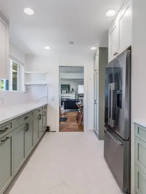 Elegant Radiant Kitchen with Sleek Design by Level Up Construction & Remodeling