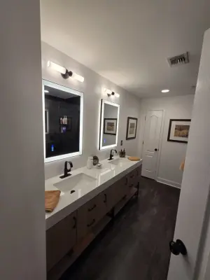Modern Bathroom Renovation in Charlotte, NC — Home Renovation & Remodeling Services project by Building Impact LLC