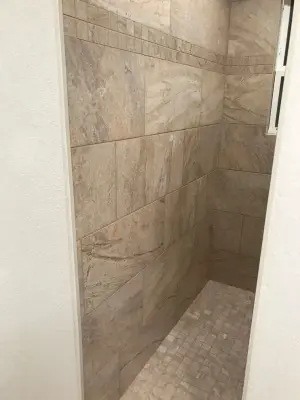 Tan Bathroom Renovation by Enterprises Tex Tile LLC