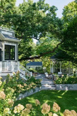 Newton Terraces Landscape — Landscape Design project by Inge Daniels Design LLC in Newton