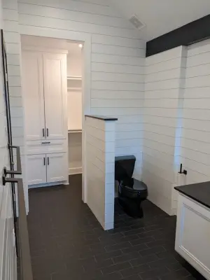 Monochrome Wet Room Bathroom by Prime & Precision