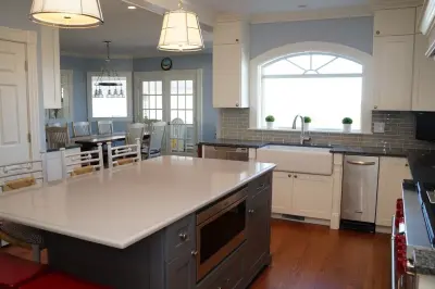 Patriotic Coastal Kitchen Retreat by Taylor Made Cabinets, Leominster MA