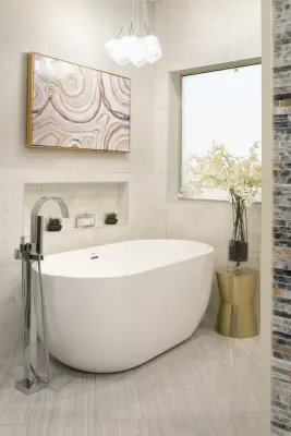 Carrara, Modern, and Curbless by Edmond Kitchen & Bath LLC