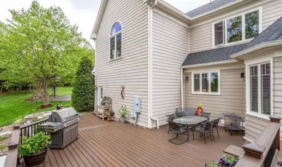 Deck and surrounding landscape — Landscape Design project by Iris Design Associates