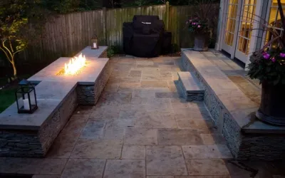 Old Town Driveway + Patio Renovation — Landscape Design project by Iris Design Associates in Alexandria
