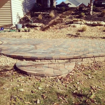 Patio with a Step — Landscape Design project by Irreco LLC