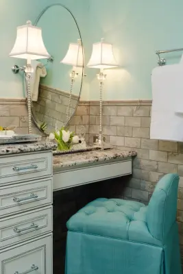 Opulent Chandelier Bathroom by Griffin Customs, LLC