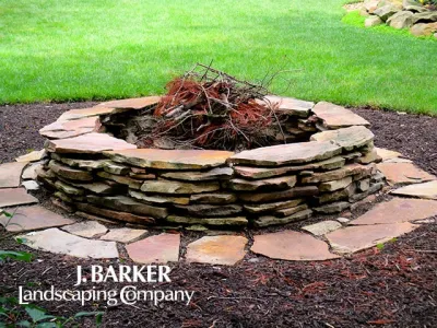 Fire Pits — Landscape Design project by J. Barker Landscaping Company in Hudson
