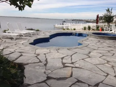 Beach Style Pool Hardscape & Patio — Landscape Design project by J. Bucci Landscape Design