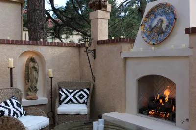 Spanish Courtyard Patio Garden — Landscape Design project by J. Gieo Pensoneault, MLA