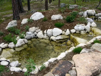 Nelson Residence - Crazy Stone Water Feature — Landscape Design project by J. Gieo Pensoneault, MLA
