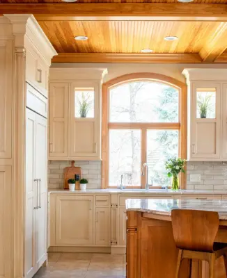 Cherry and Cream Kitchen Renovation by Sawhill Kitchens