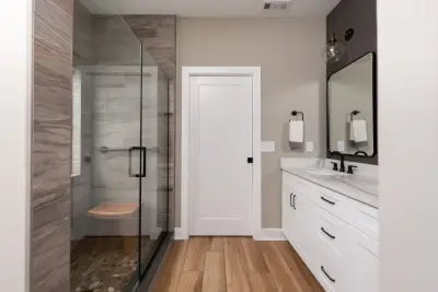 Stylish Main Bathroom by Nicholas Design Build