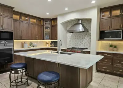 Elegant Espresso: Kitchen Makeover in Costa Mesa by USA Home Remodeling