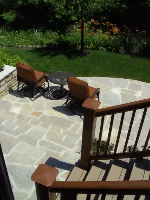 Patio on a Hillside — Landscape Design project by Jacobs Grant Design Ltd in Hilliard