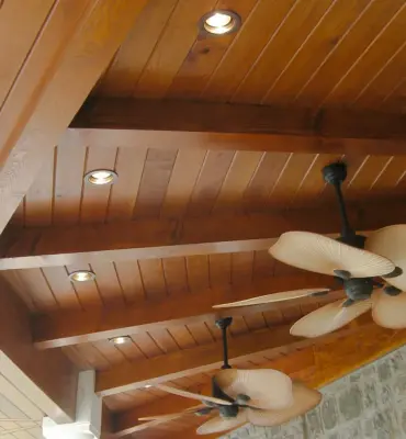 Claremore Pool Kitchen Featuring an Organic-Shaped Copper Roof — Kitchen Remodeling project by Baucos Group, LTD. CO.
