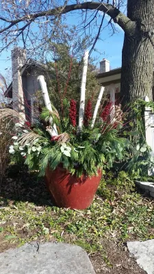 Winter Containers — Landscape Design project by Jane Dilworth & Associates