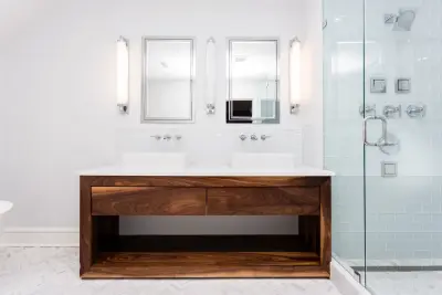 Clearmont Modern Master Bathroom by More For Less Remodeling