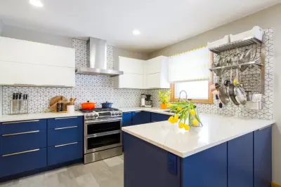 Vibrant Midcentury Modern Kitchen by North Shore Kitchen & Bath
