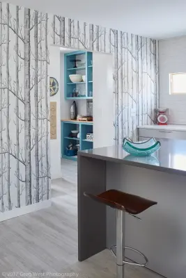 Vibrant Contemporary Kitchen by Mari Woods Kitchen Bath Home, LLC