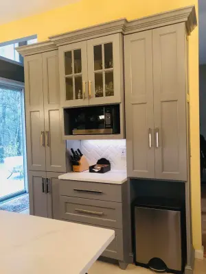 Gray Kitchen in the Condo by Taylor Made Cabinets, Leominster MA