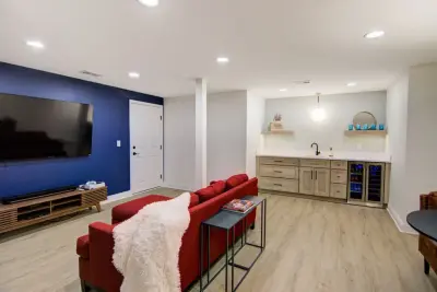Modern Basement Renovation Kansas City, MO by KCBR Design | Remodel
