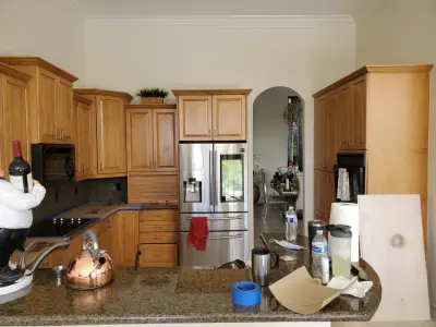 Modern Kitchen Renovation Featuring a Satin White Finish by Kitchen Solvers Of Fort Lauderdale