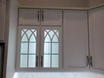 Modern Kitchen Renovation in Dove White by Kitchen Solvers Of Fort Lauderdale