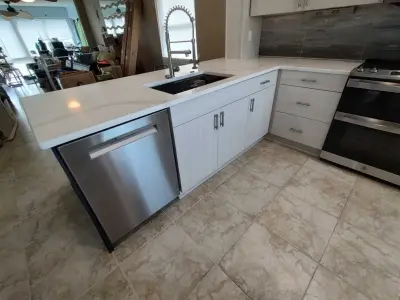 Modern Kitchen Renovation Featuring New Cabinets by Kitchen Solvers Of Orlando