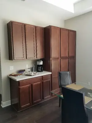 Modern Kitchen Renovation in Reflective White Finish by Kitchen Solvers Of Orlando