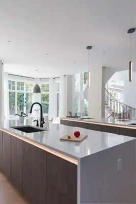 Modern White and Grey Kitchen Concept in McLean VA by UCS Kitchen Design