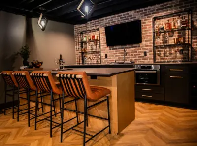 Crown Point Basement Renovation — Kitchen Remodeling project by Crafted Construction