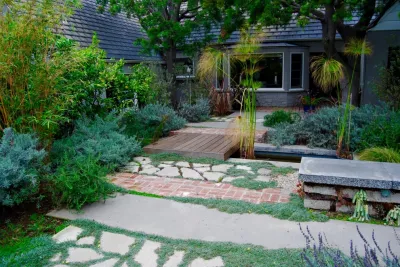 BRENTWOOD RUSTIC-MODERN — Landscape Design project by Jeremy Taylor Landscapes in Los Angeles