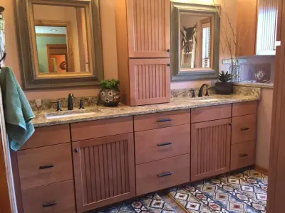 Curtis-Waterloo Bathroom Renovation Before and After by Kitchen Bath Gallerie