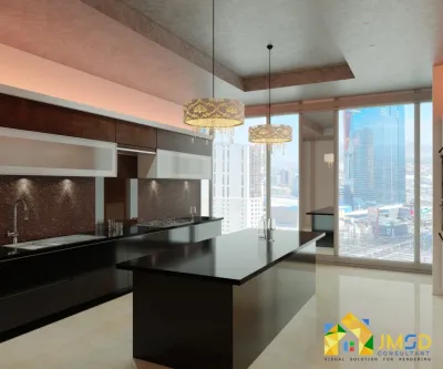 3D Rendering for Kitchen Interior Design in Henderson NV — Landscape Design project by JMSD Consultant - 3D Visualization Studio